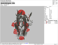 Itachi Eagle Embroidery File 4 size