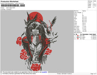 Itachi Eagle Embroidery File 4 size