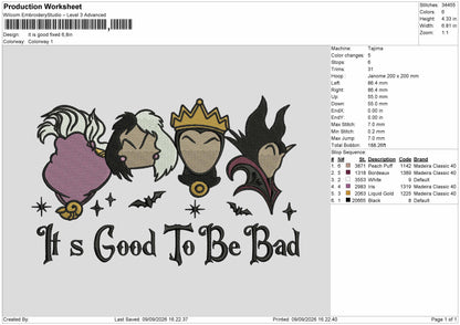 Cruella Good Embroidery Machine Design File 6 sizes