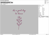 Good Day Text 0906 Embroidery File 6 sizes
