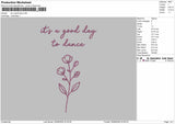 Good Day Text 0906 Embroidery File 6 sizes