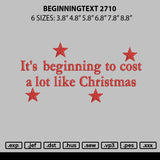 Beginningtext 2710 Embroidery File 6 sizes