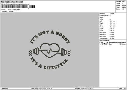 Hobbytext 03 Embroidery File 6 sizes