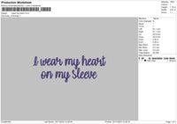 My Heart Text Embroidery File 6 sizes