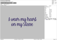 My Heart Text Embroidery File 6 sizes