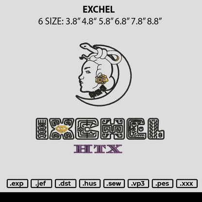 Ixchel Embroidery File 6 sizes