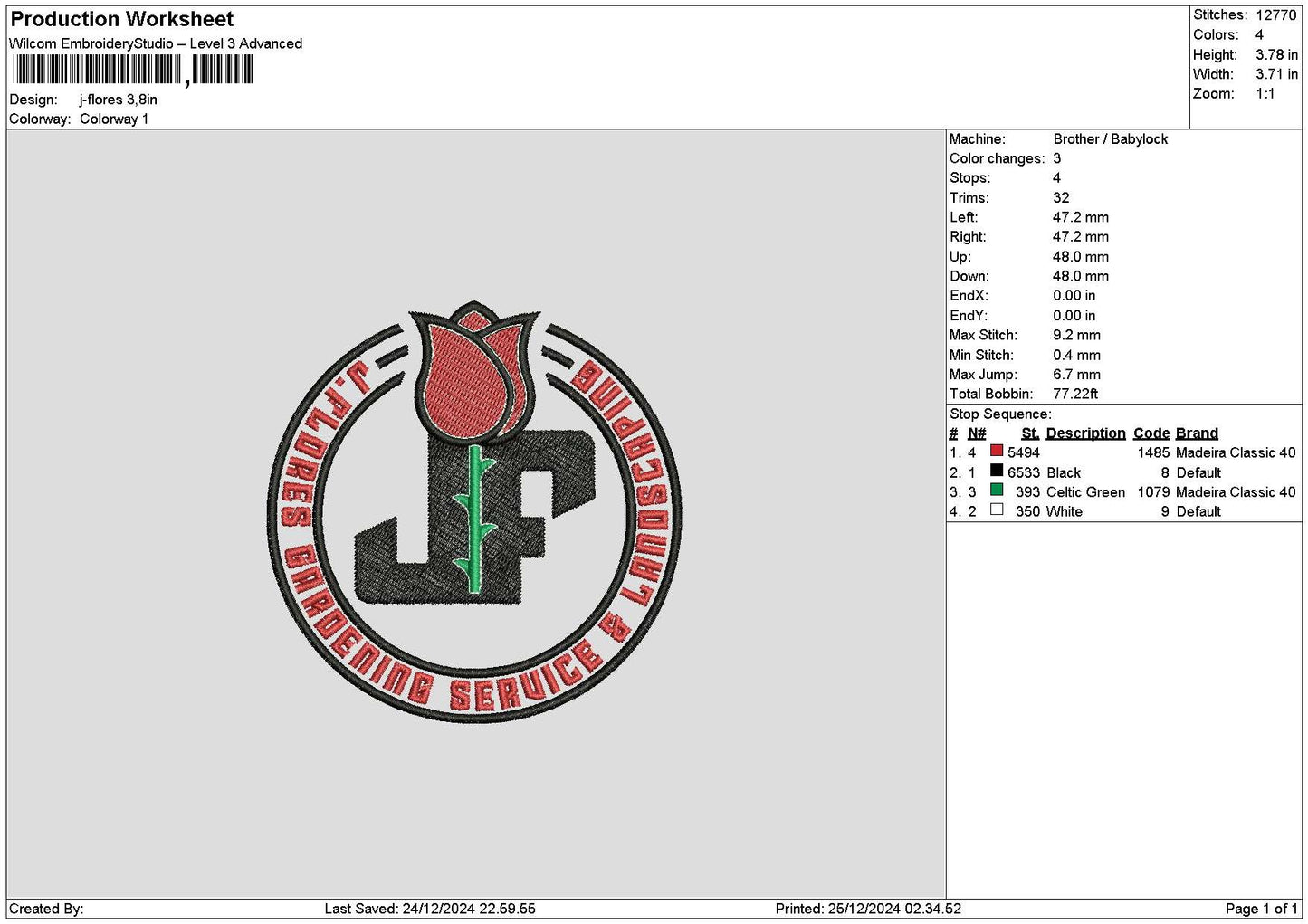 Rosecircle Embroidery File 6 sizes