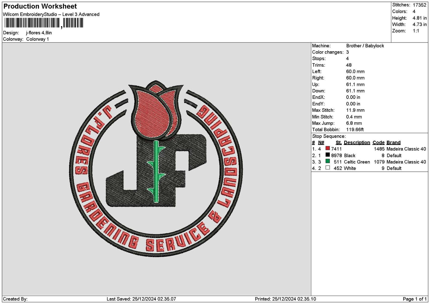 Rosecircle Embroidery File 6 sizes