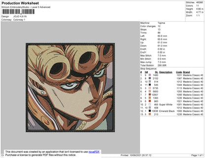 Jojo Embroidery File 4 size