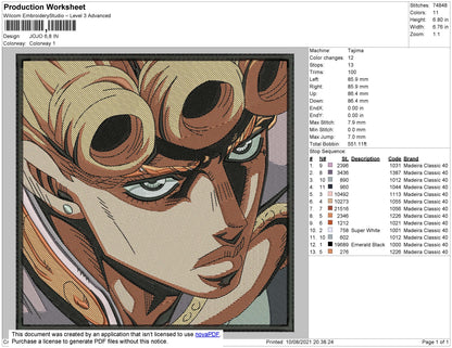 Jojo Embroidery File 4 size