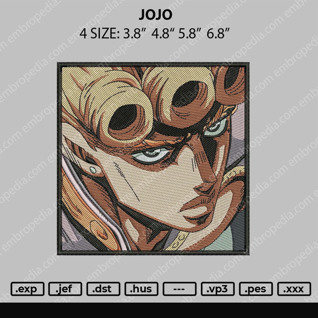Jojo Embroidery File 4 size