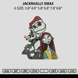 Jacknsally Xmas Embroidery File 6 sizes