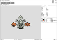 Jack Pumpkin Embroidery File 6 sizes