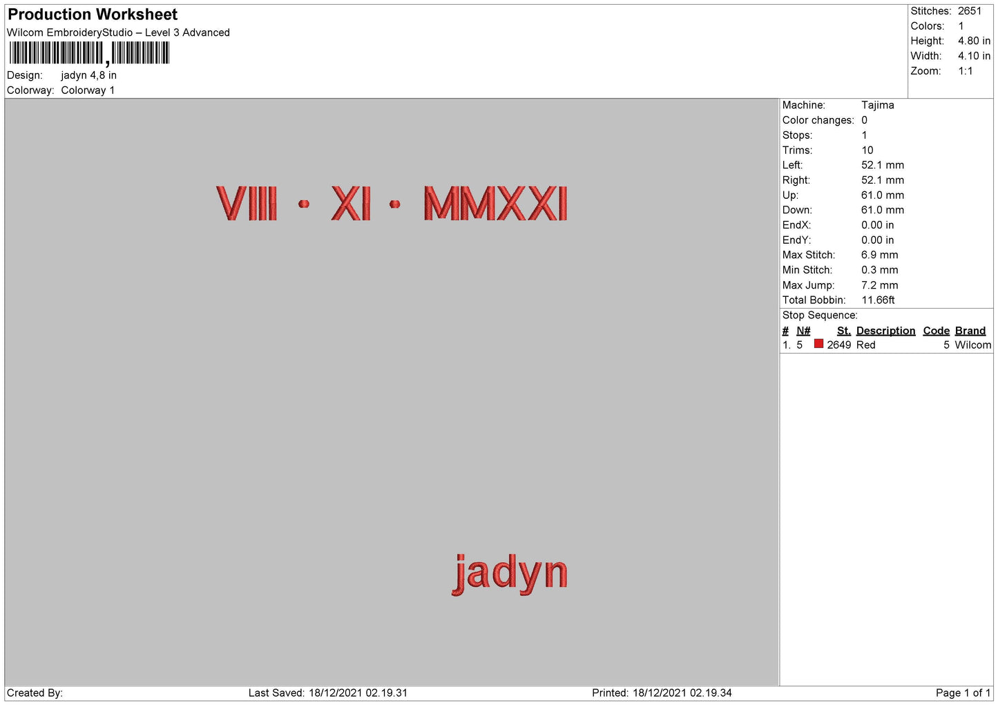 Jadyn Embroidery File 4 size