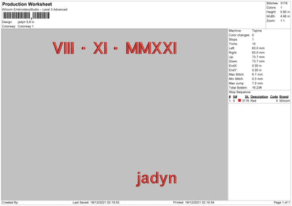 Jadyn Embroidery File 4 size