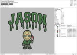 Jason Embroidery File 5 sizes