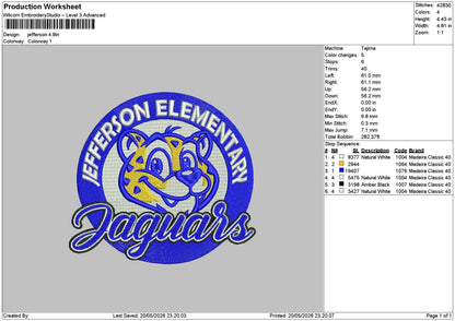 Jeffersontext Embroidery File 6 sizes