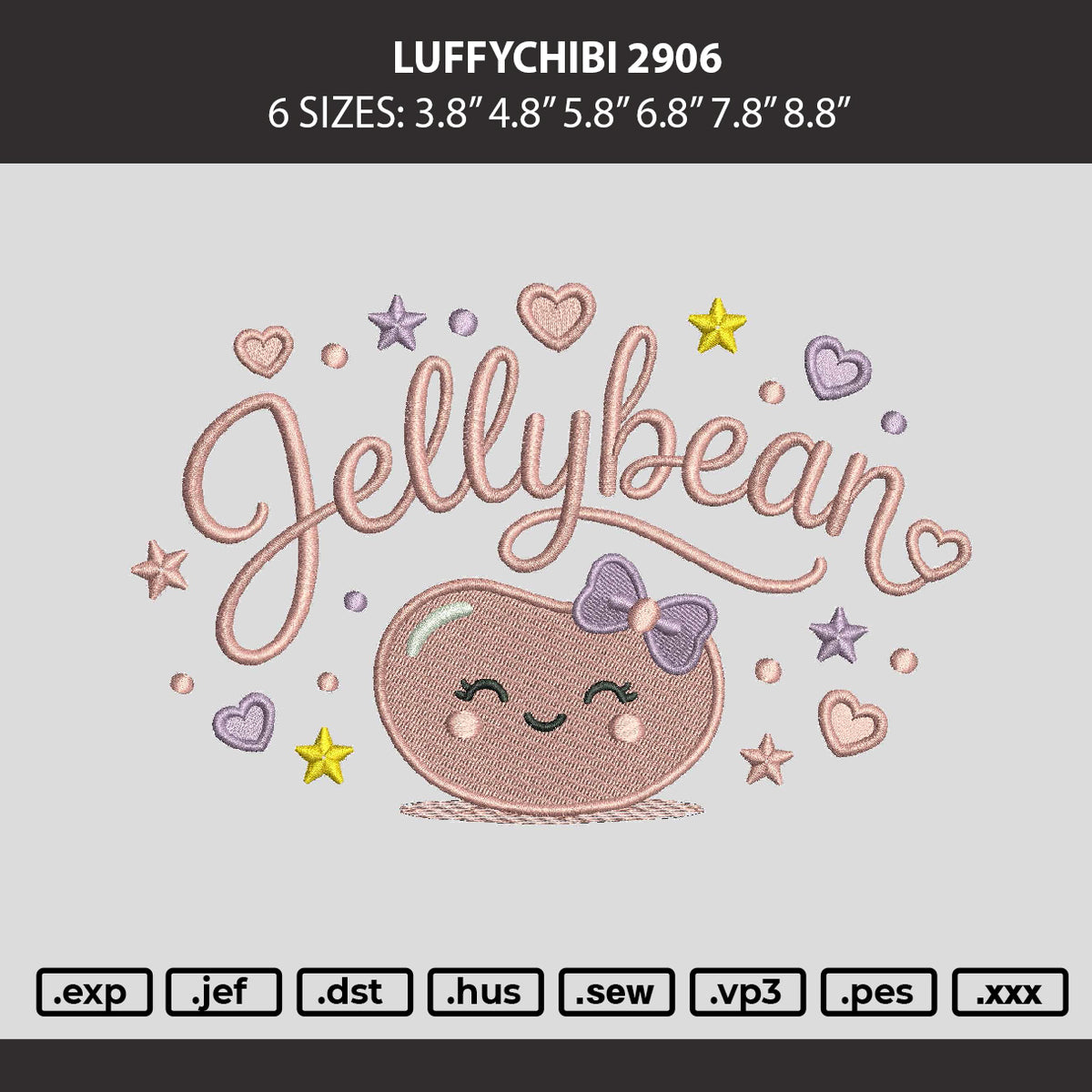 Jellybean  Embroidery Machine Design File