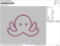 Jellyfish Embroidery File 4 size