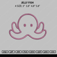 Jellyfish Embroidery File 4 size