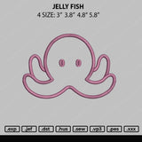 Jellyfish Embroidery File 4 size