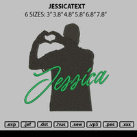 Jessicatext Embroidery File 6 sizes