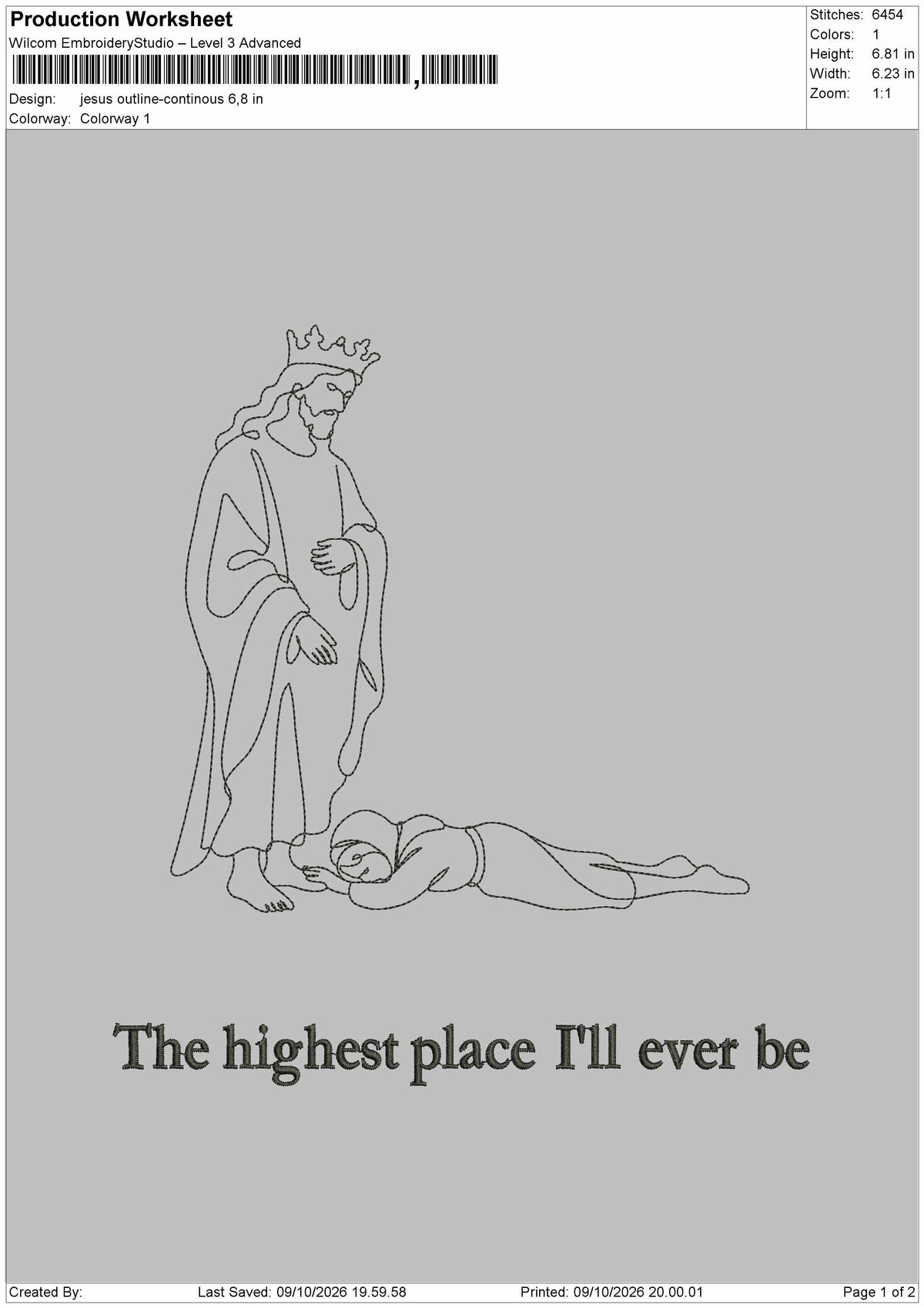 Jesus Outline 0910 Embroidery Machine Design File 6 sizes