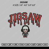 Jigsaw Embroidery File 4 sizes