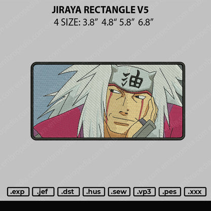 Jiraya Embroidery File 4 size