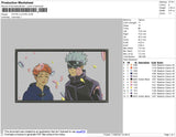 Jujutsu Rectangle Embroidery File 4 size