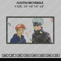 Jujutsu Rectangle Embroidery File 4 size