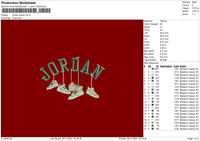 Jordan Shoes Embroidery File 4 size