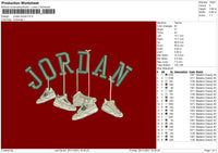 Jordan Shoes Embroidery File 4 size