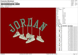 Jordan Shoes Embroidery File 4 size