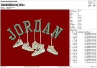 Jordan Shoes Embroidery File 4 size