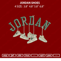 Jordan Shoes Embroidery File 4 size