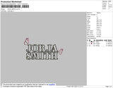 Jorja Smith Embroidery File 4 size