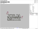 Jorja Smith Embroidery File 4 size