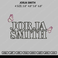 Jorja Smith Embroidery File 4 size
