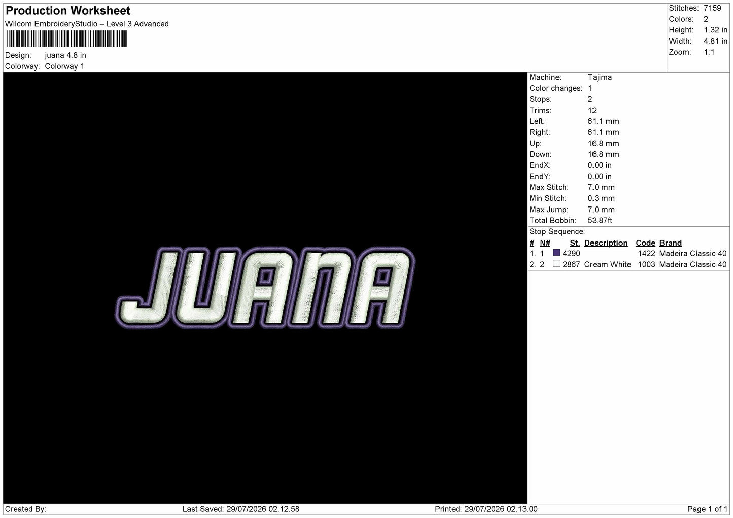 17 Names Embroidery Machine Design File 6 sizes