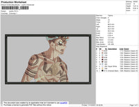 Jujutsu Rectangle Embroidery File 4 size