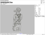 Jujutsu Draft Embroidery File 4 size