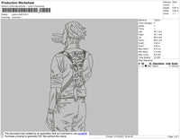 Jujutsu Draft Embroidery File 4 size