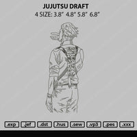 Jujutsu Draft Embroidery File 4 size