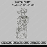 Jujutsu Draft Embroidery File 4 size
