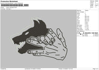 Jujutsu Handsign Embroidery File 4 size