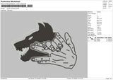Jujutsu Handsign Embroidery File 4 size