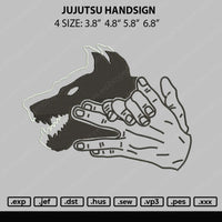 Jujutsu Handsign Embroidery File 4 size