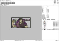 Jujutsu K V6 Embroidery File 6 Sizes