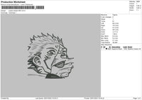 Jujutsu Kaisen BW 03 Embroidery File 4 size